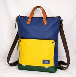 Daniel Chong Madrid Iconic Waterproof Backpack Book Holder Tote Spain Colorblock